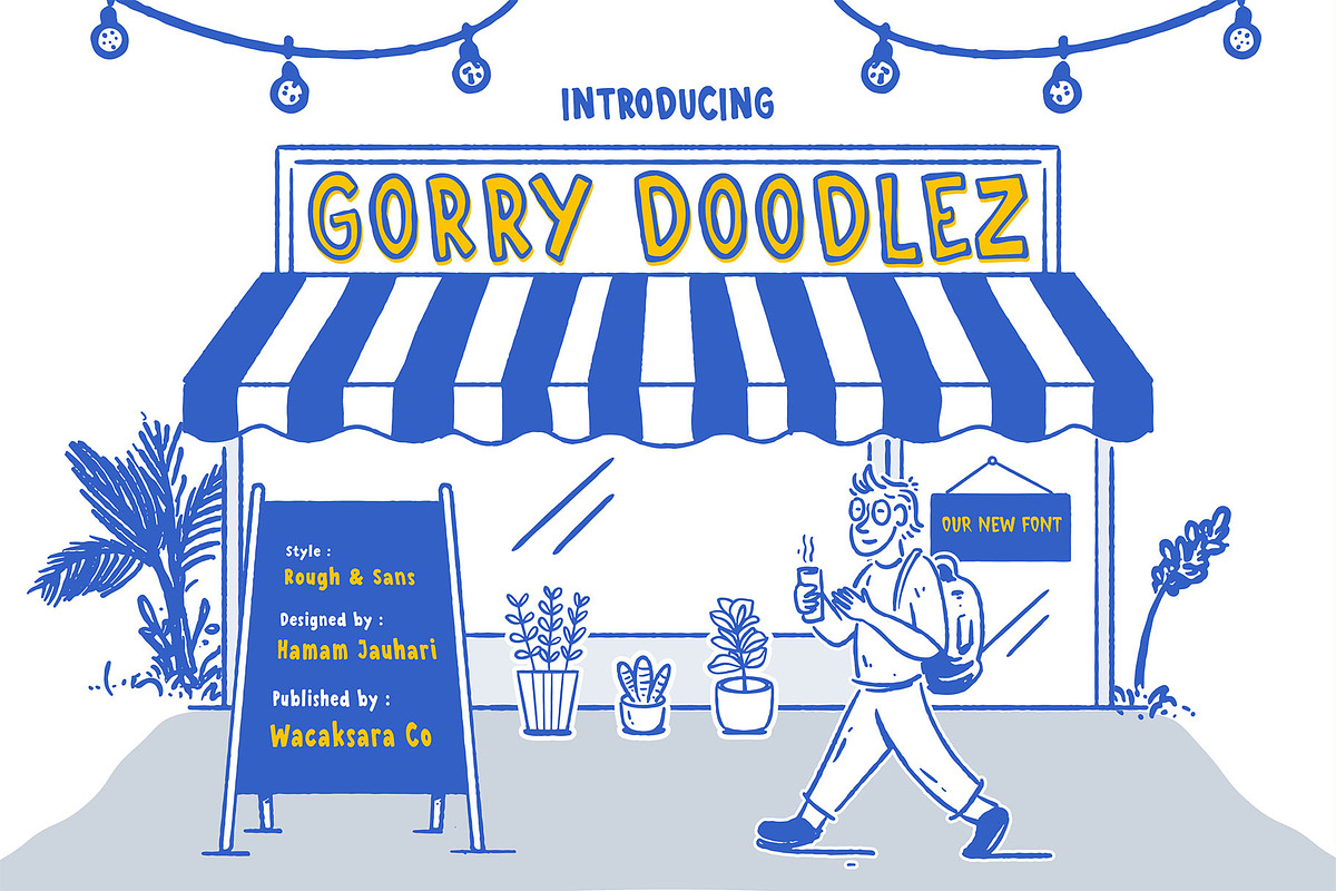 Gorry Doodlez Hand-Drawn Font, a Handwritten Font by Wacaksara Co. (Photo 1 of 10)