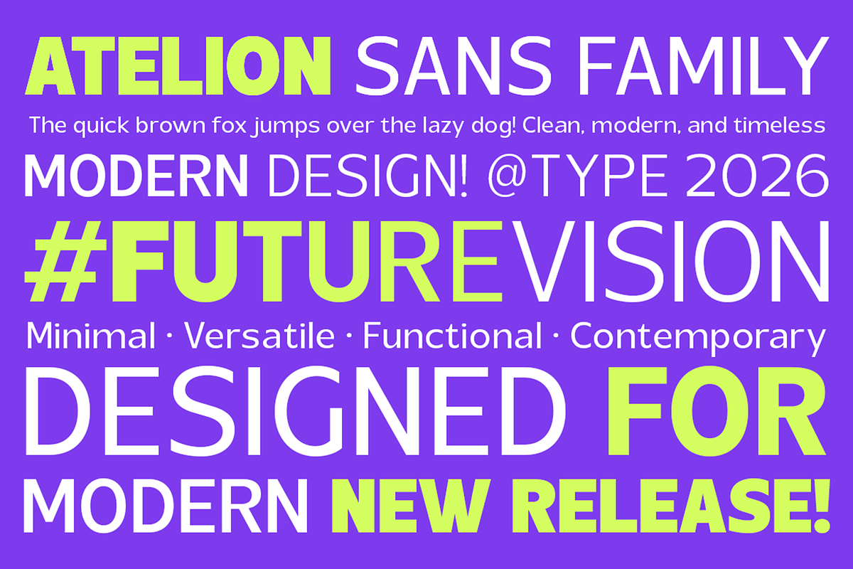 Atelion Modern Geometric Sans Serif, a Sans Serif Font by roomspace creative lab (Photo 9 of 15)