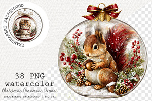 Watercolor Christmas Ornament, a Transportation Illustration by Digital Artistic99