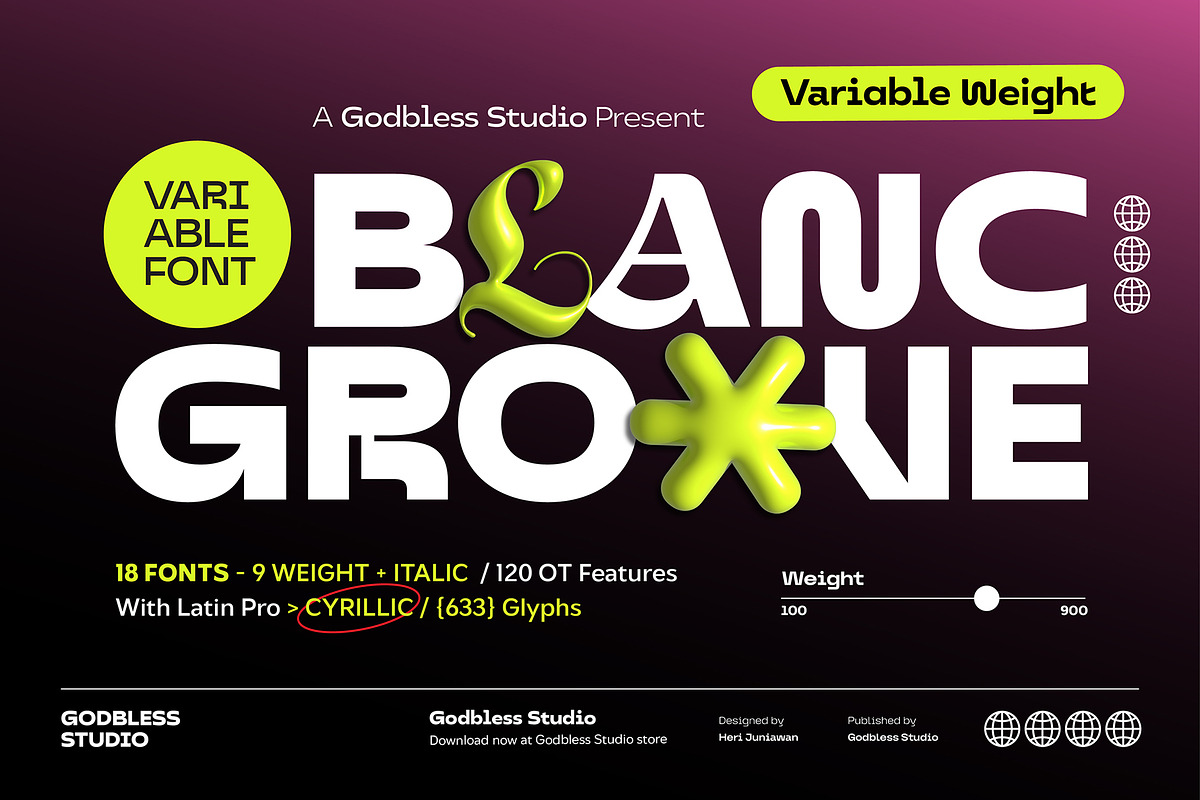 Blanc Groove, a Sans Serif Font by Godbless Studio (Photo 1 of 15)