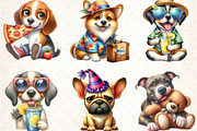 Funny Dog Life Clipart Bundle, an Illustration by DreamCafeArt (Thumbnail 3 of 4)