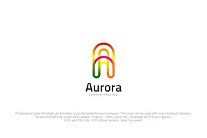 Letter A - Aurora Multiply Color