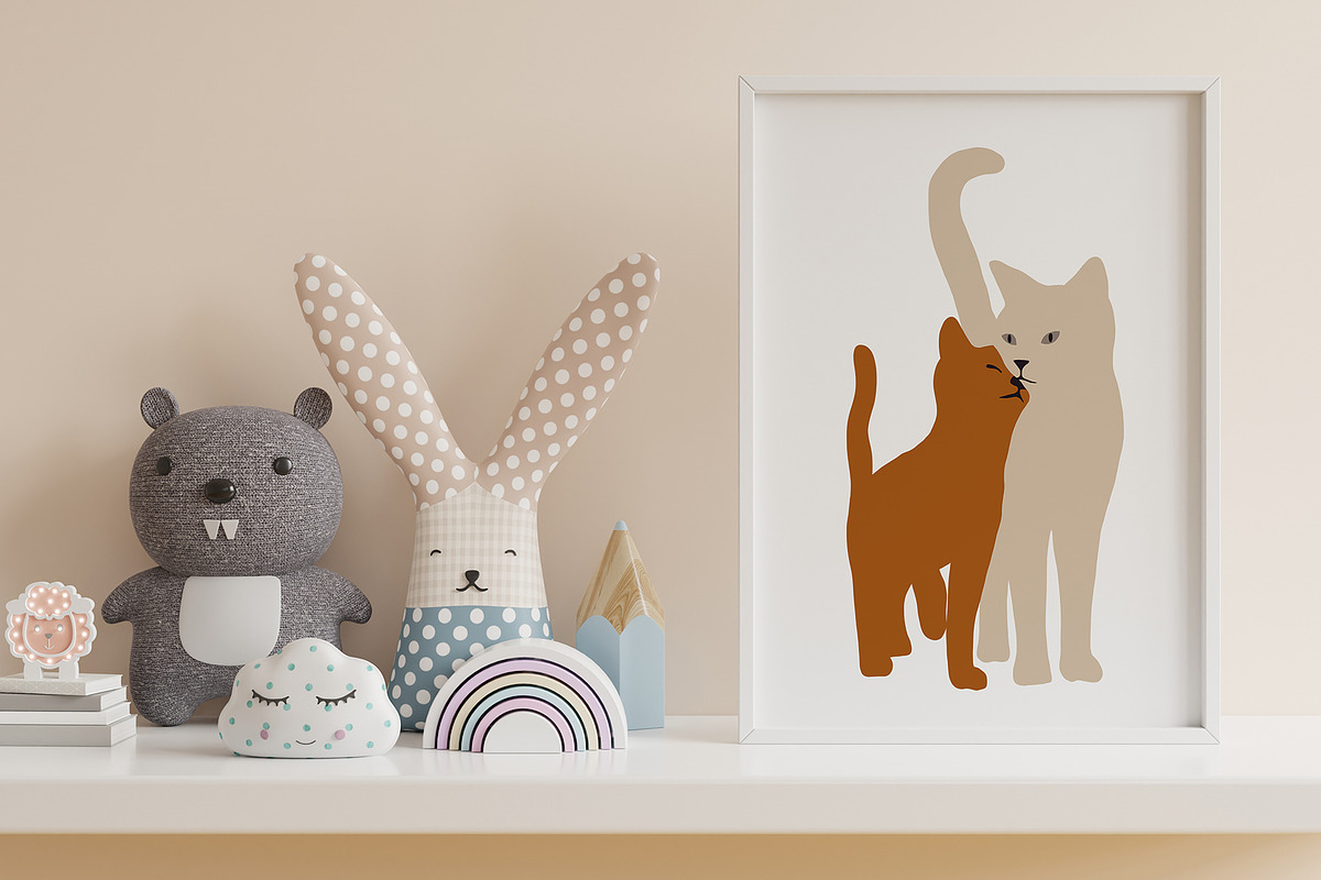 Abstract Cat clipart, an Animal Illustration by ApetekMarket (Photo 6 of 7)