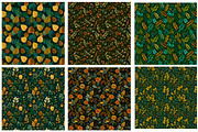 Green Autumn Seamless Digital paper, a Pattern Graphic by Designking (Thumbnail 3 of 4)