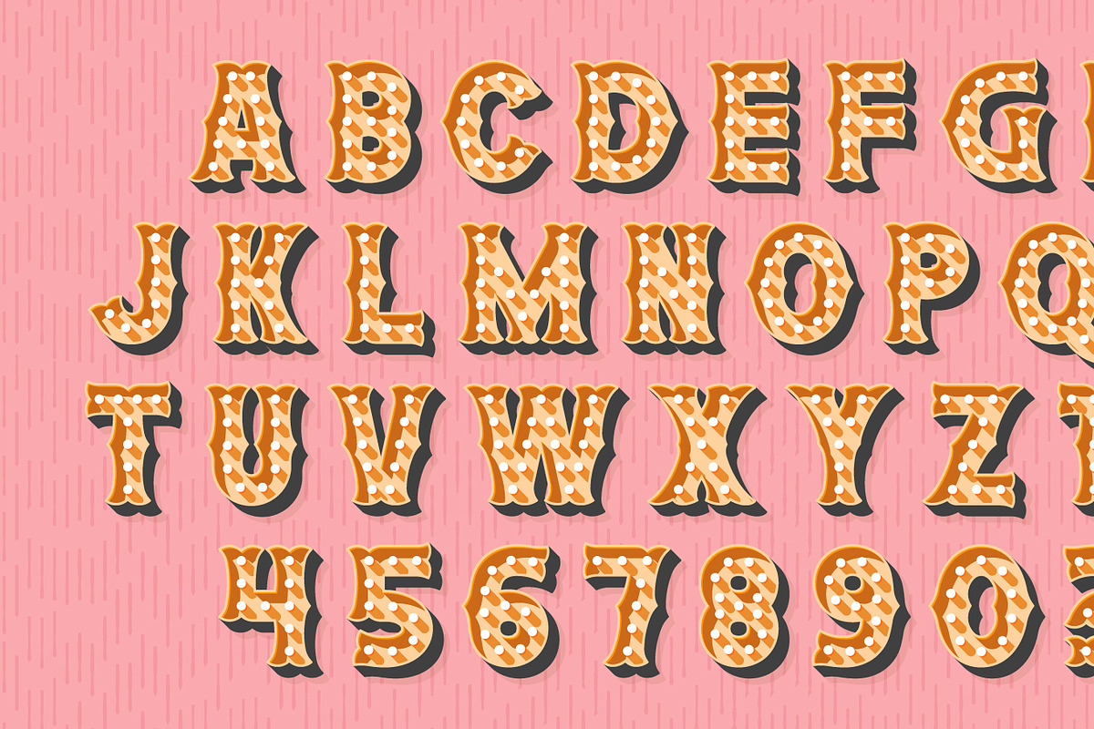 Retro marquee show alphabet design, an Object Graphic by RevelStockart (Photo 4 of 4)