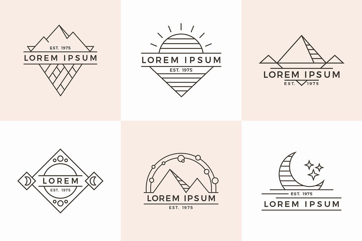Modern & Minimalist Logo Templates, a Branding & Logo Template by P.F. Creative Lab (Photo 3 of 5)