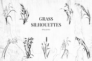 Fern and Grass Silhouettes, a Decorative Illustration by AW Studios (Thumbnail 3 of 6)