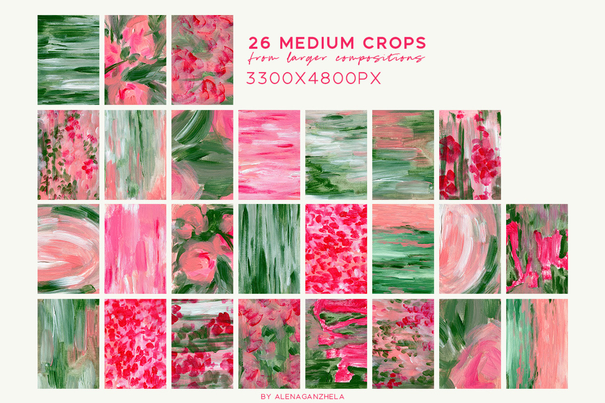 GARDEN in BLOOM abstract backgrounds, a Background Graphic by alenaganzhela (Photo 10 of 11)