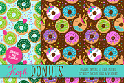 Seamless Donut Backgrounds, a Pattern Graphic by PinkPueblo (Thumbnail 3 of 3)