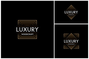 Golden Square Frame Art Deco Logo, a Branding & Logo Template by Enola99d