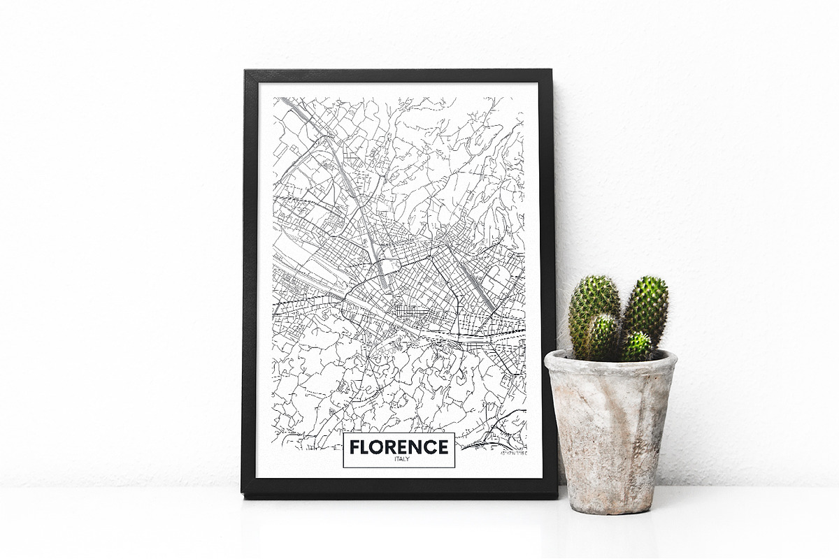 5 maps of Italian cities, a Texture Illustration by MaximGertsen (Photo 8 of 9)