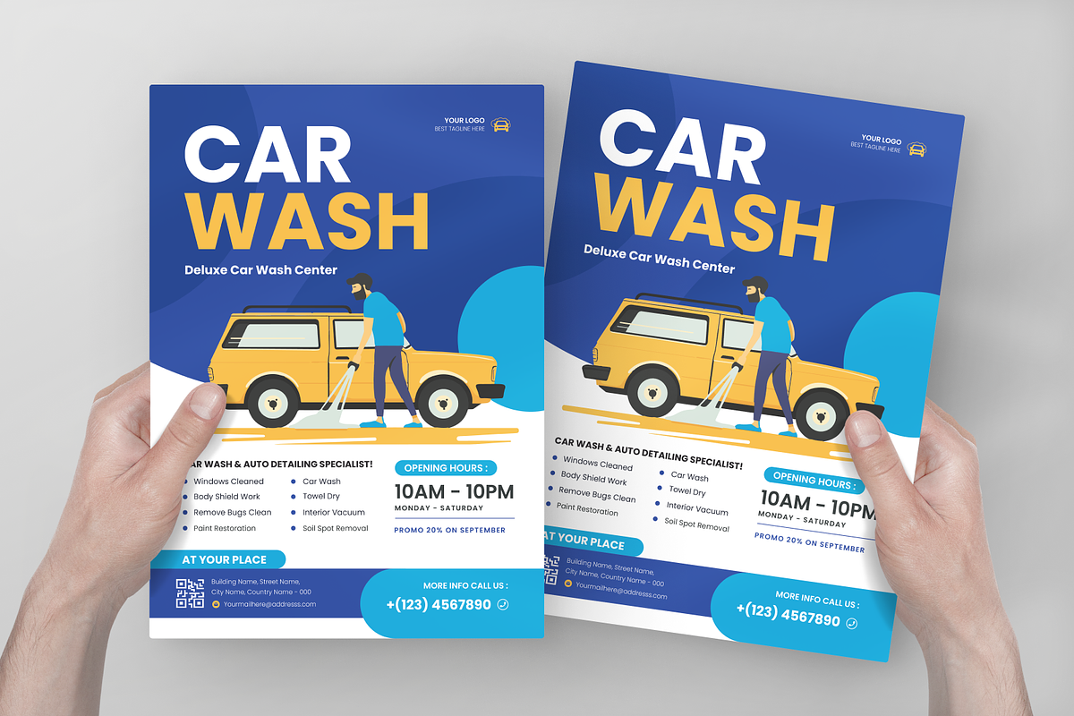 Car Washing Flyer, a Flyer Template by Annora Studio (Photo 4 of 5)