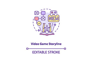 Video Game Storyline Concept Icon