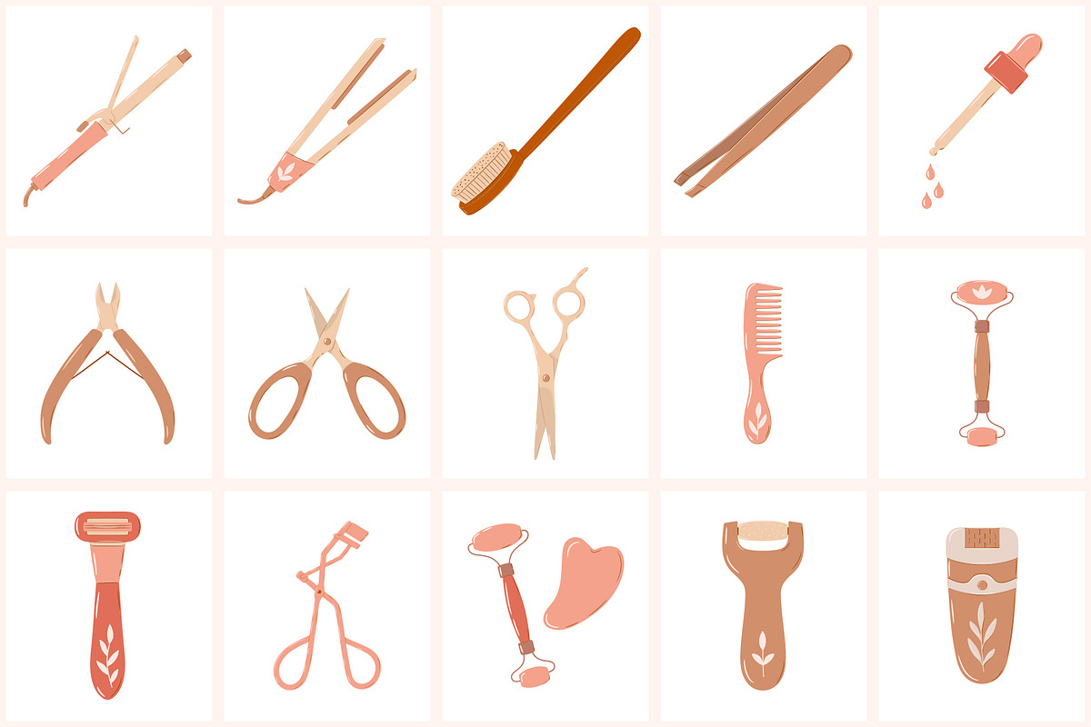 Beauty & Spa Color Icon Set, a Solid Icon by NatalieArtShop (Photo 9 of 11)