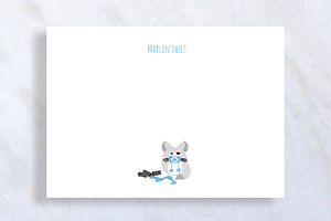 Baby Boy Personal Stationary Card