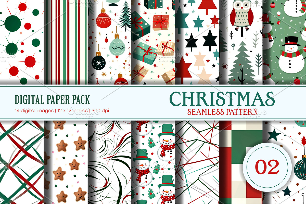 Christmas seamless pattern 02., a Texture Graphic by KENO Mascots (Photo 1 of 5)