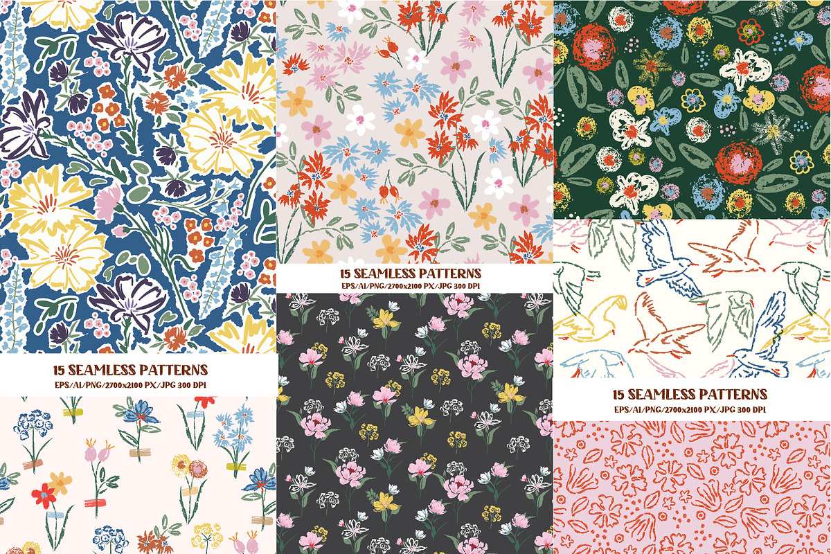 Springtime Sketches, a Pattern Graphic by MSNTY STUDIOX (Photo 4 of 27)