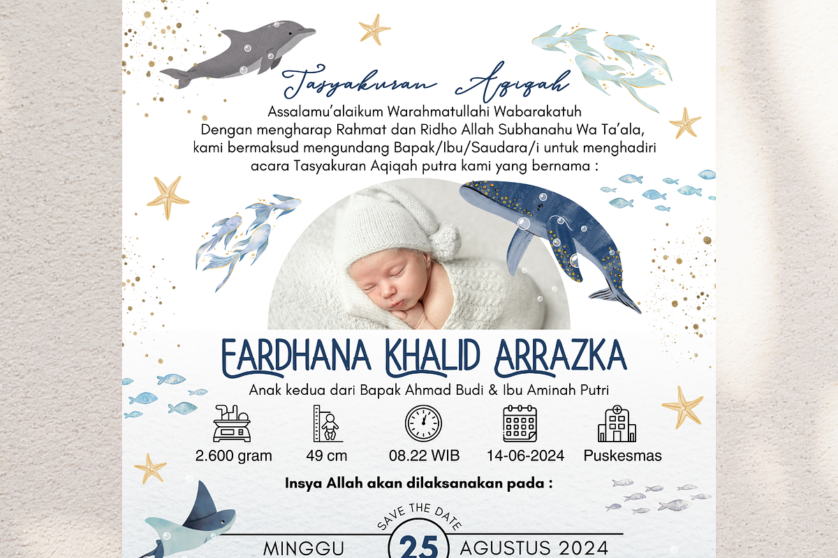 Under The Sea Invitation Canva, an Invitation Template by Blooming Daisy (Photo 4 of 4)