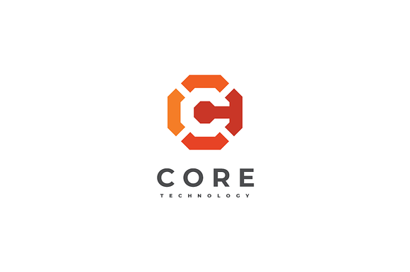 Core Letter C Octagon Logo Design