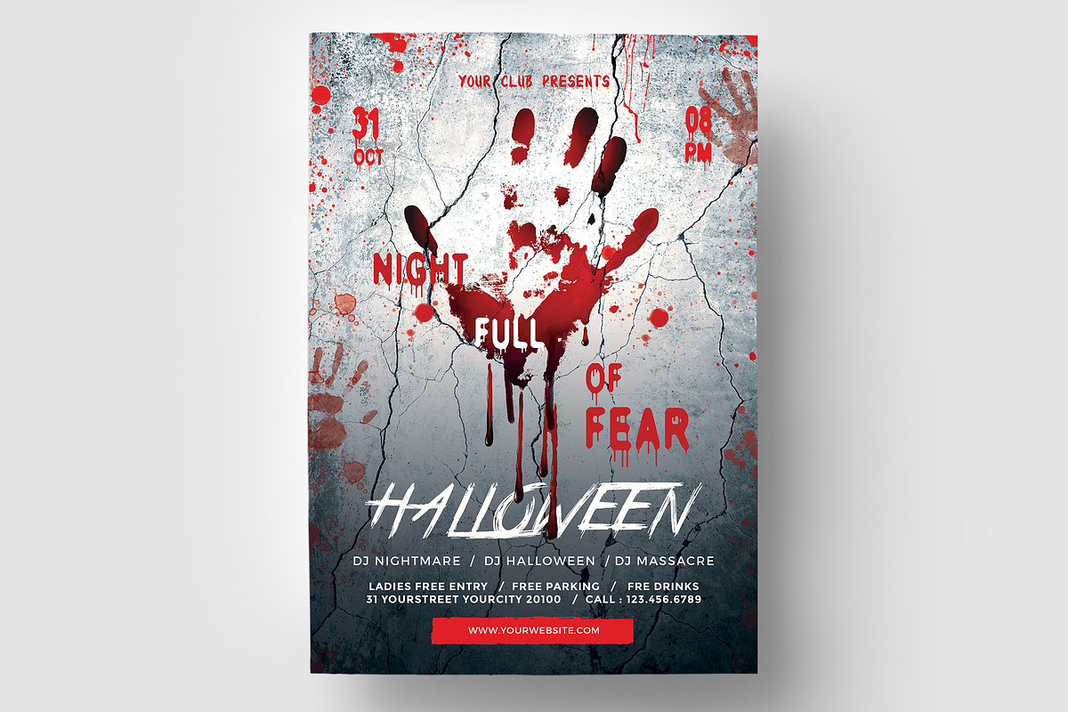 Halloween Flyer, a Flyer Template by Creativestoree (Photo 1 of 3)