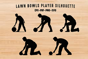 Lawn Bowls Silhouette Vector Bundle, an Animal Illustration by Gfx Expert Team
