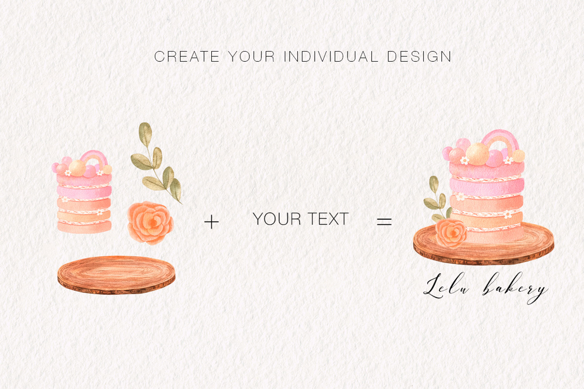 Boho Cakes Watercolor Set, an Illustration by Art Dari Autumn (Photo 8 of 13)