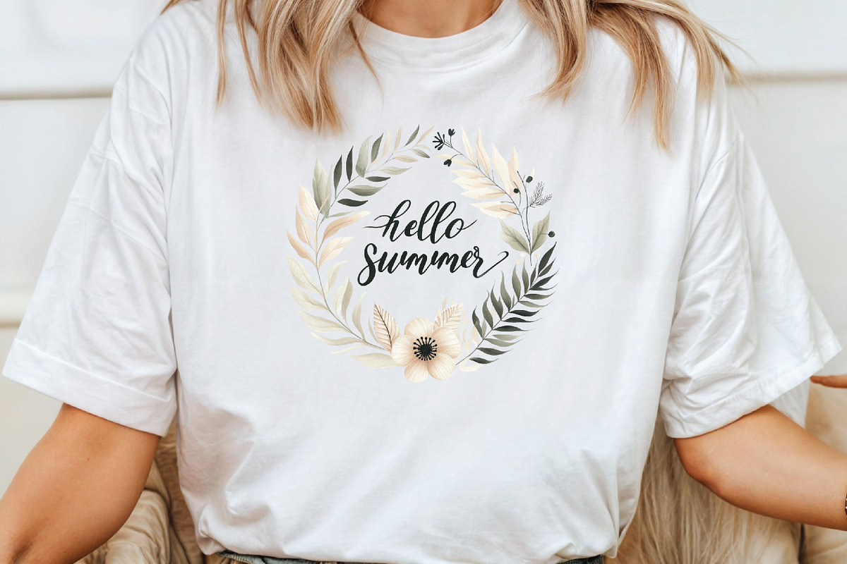 Ivory and Black Hello Summer Clipart, an Illustration by CraftArtStudio (Photo 4 of 6)