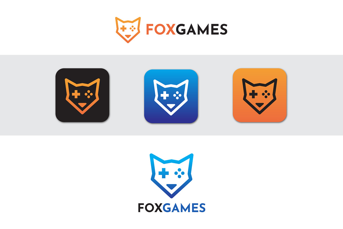 Fox Games - Gaming Logo Template, a Branding & Logo Template by Design Box (Photo 2 of 2)
