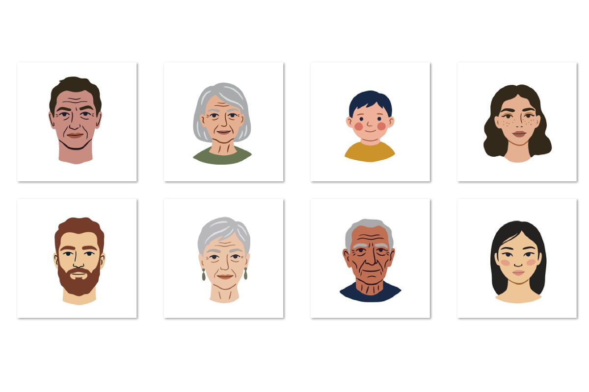 Diverse Portraits Bundle, an Object Graphic by IRSYART (Photo 4 of 7)