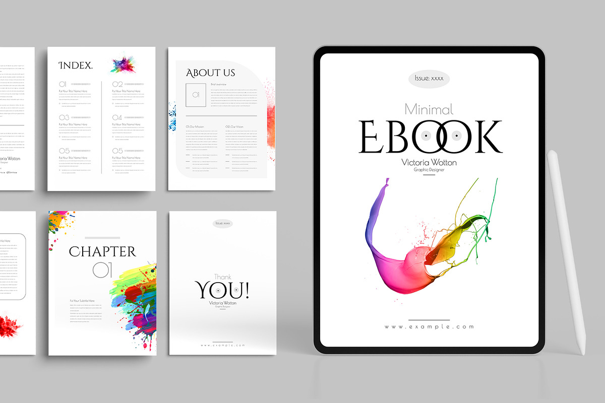 Minimal E-book Design, an UI Kit Template by ContestDesign (Photo 1 of 6)