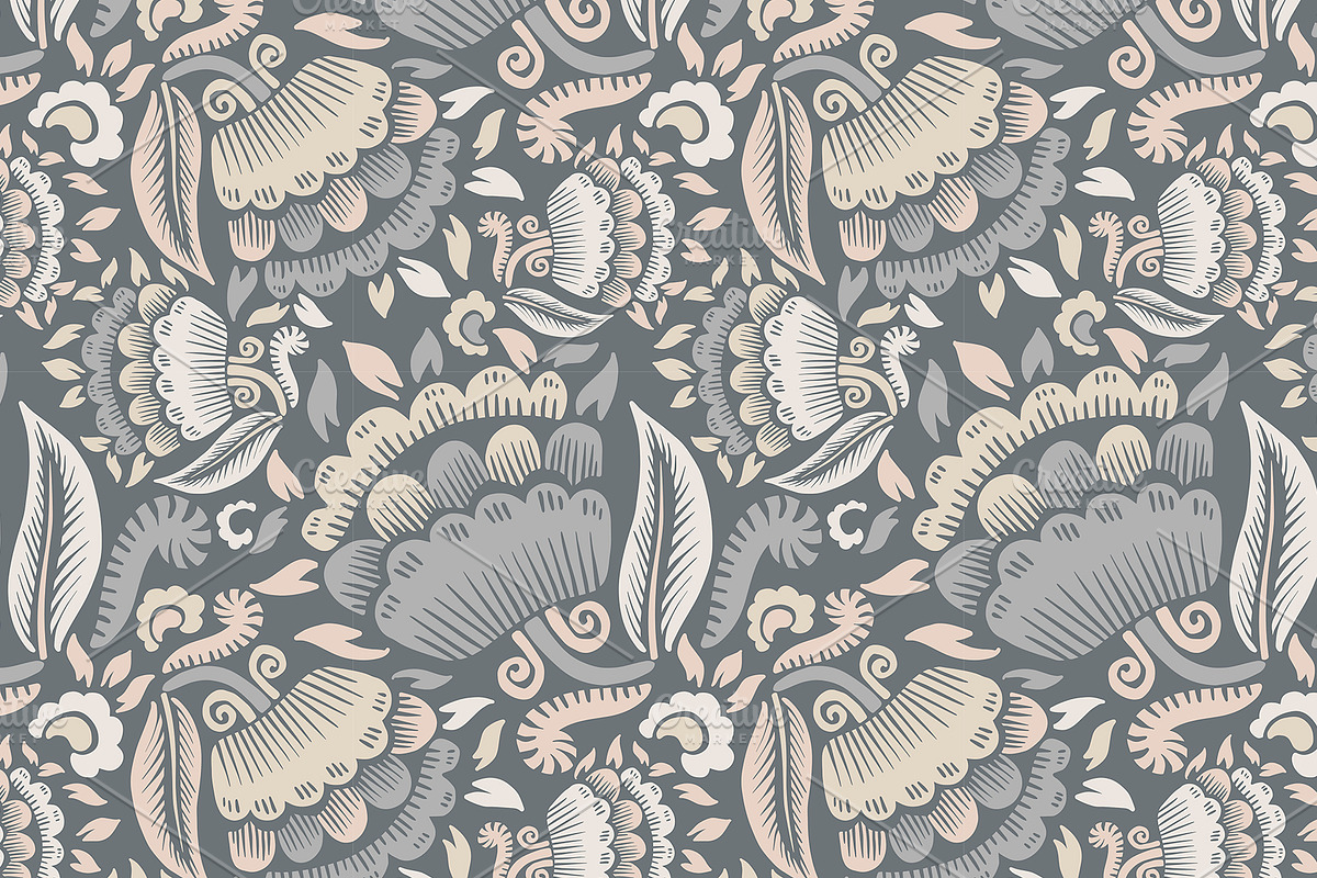 Block Print stylized floral, a Decorative Illustration by Tanna.ART (Photo 2 of 13)