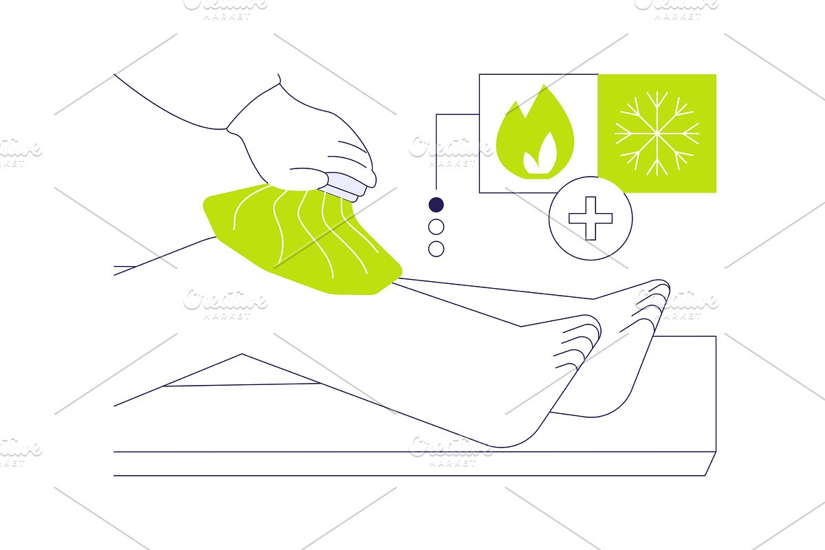 Cold and heat pain relief abstract, a Healthcare Illustration by Visual Generation