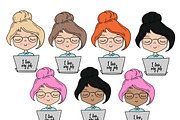 I Love My Job Cute Dolls, a Person Illustration by GlamArtZhanna (Thumbnail 2 of 4)