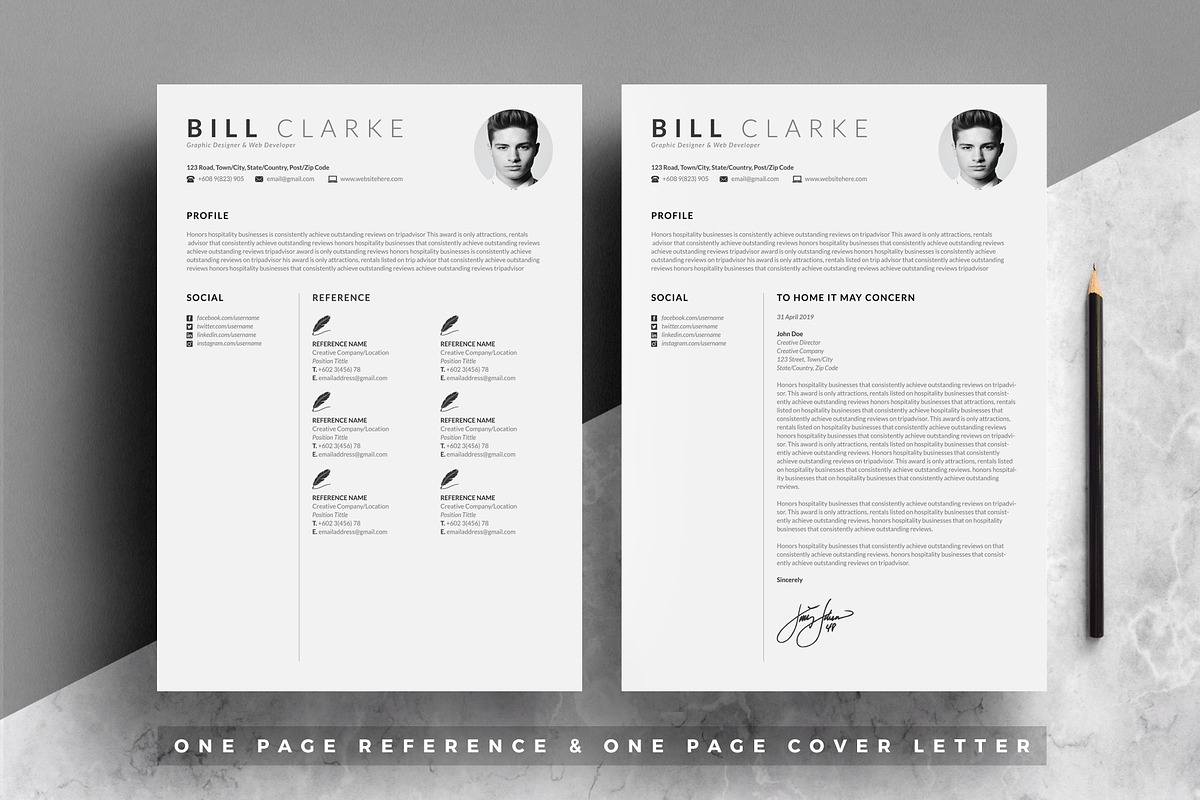 Word Resume & Cover Letter, a Resume Template by White Graphic (Photo 3 of 4)