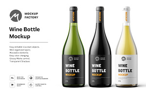 Wine Bottle Mockup Vol.2