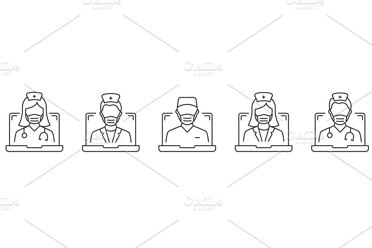 Online Medical Support, a Healthcare Illustration by Vector Creator