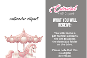 Pink Pony and Carousel Horse PNG, a Decorative Illustration by VM PARTYS  BY TAIRUMA (Thumbnail 10 of 10)