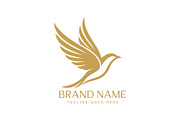 Golden Bird Logo | Luxury & Freedom, an Animal Illustration by Master Design (Thumbnail 2 of 2)
