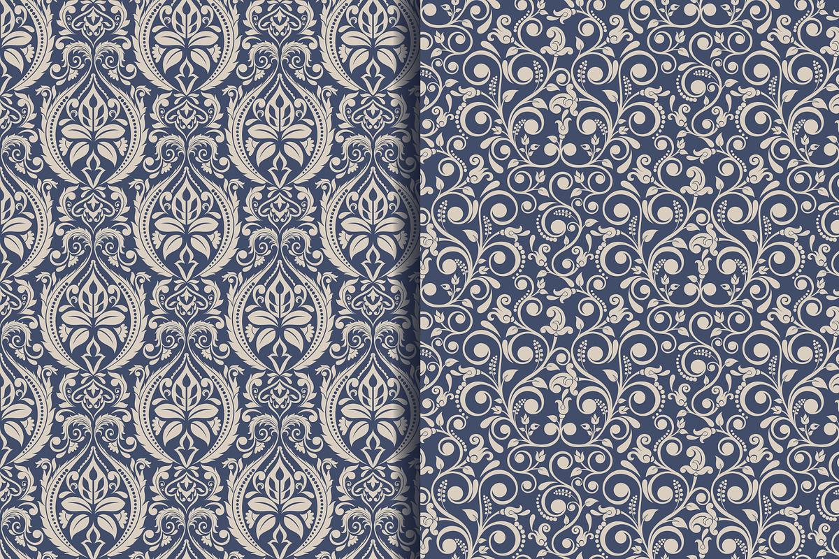 Set of 10 seampless pattern Baroque, a Pattern Graphic by NataLito (Photo 5 of 6)