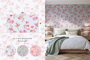 Elegant floral seamless pattern set, a Pattern Graphic by Momosama Studio (Thumbnail 4 of 5)