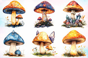 Magical Mushrooms Clipart Bundle, an Illustration by Canvas Craft (Thumbnail 4 of 4)