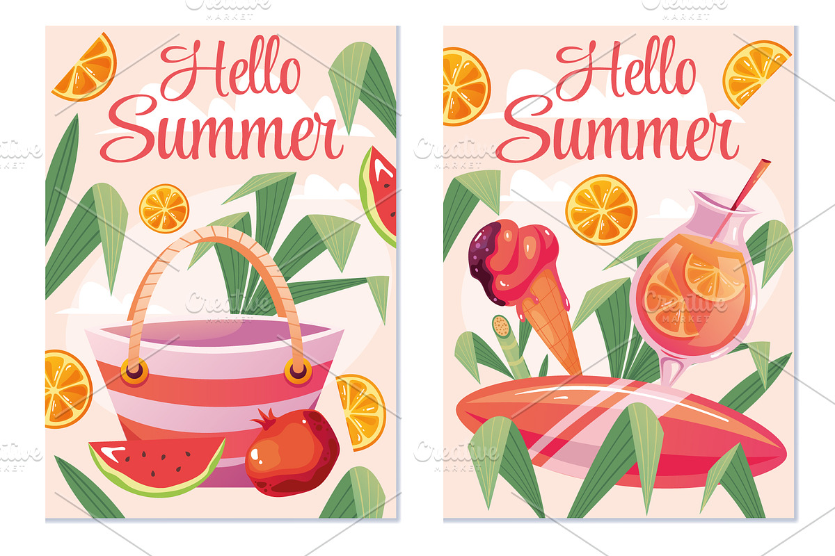 Hello summer flyer cover, a Brochure Template by PrettyVectors