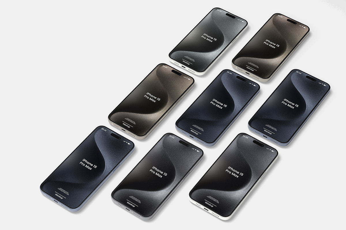 iPhone 15 Pro Max Mockup, an iPhone Mockup by Graphicbars (Photo 15 of 20)