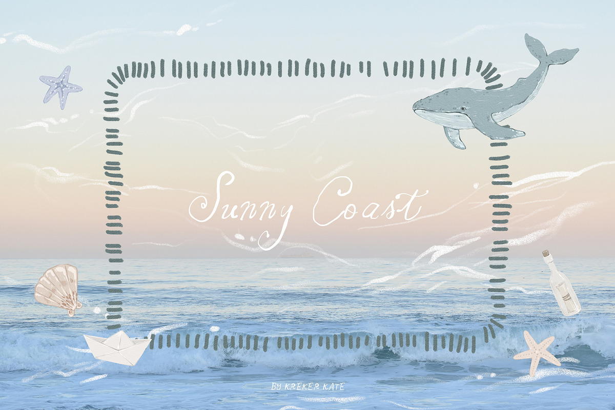 Summer beach. Hand drawn Icons, a Decorative Illustration by Kreker Kate (Photo 5 of 8)