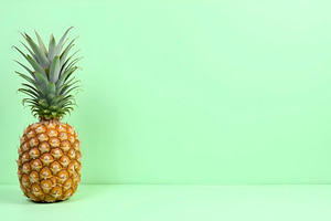Tropical Pineapple With Space For Gr, a Photo by LOGOCREATIVE