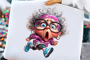 Crazy Old Lady Christmas Sublimation, an Illustration by Craft Nest (Thumbnail 6 of 9)