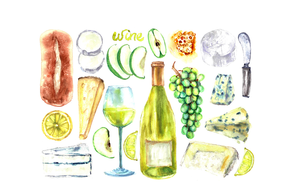 White wine, a Food Illustration by katya.bogina (Photo 2 of 5)