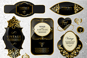 Retro black gold labels set 1, a Decorative Illustration by Merfin (Thumbnail 5 of 10)