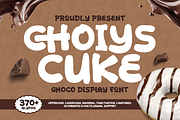 Choiys Cuke - Choco Display Font, a Handwritten Font by trabaskriya (Thumbnail 1 of 10)