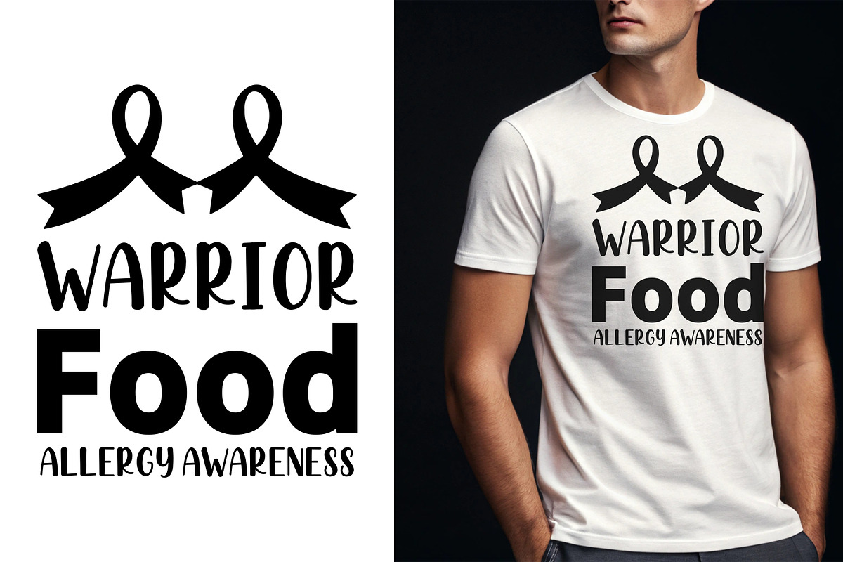 Food Allergy Awareness T-Shirt Desig, a Food Illustration by Unique Design Team (Photo 2 of 5)